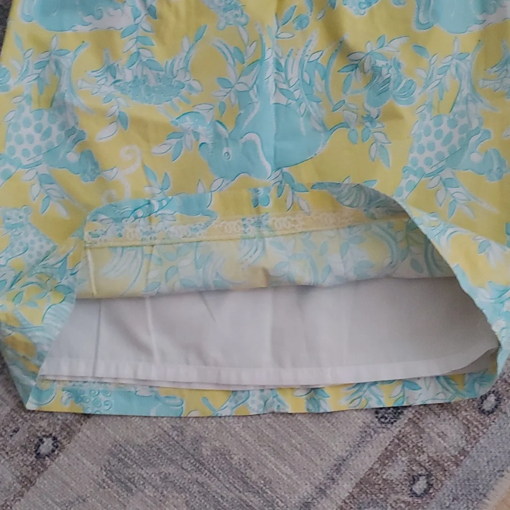Lilly Pulitzer White Label Sunshine Junkanoo Animal Print Vintage Skirt Sz4